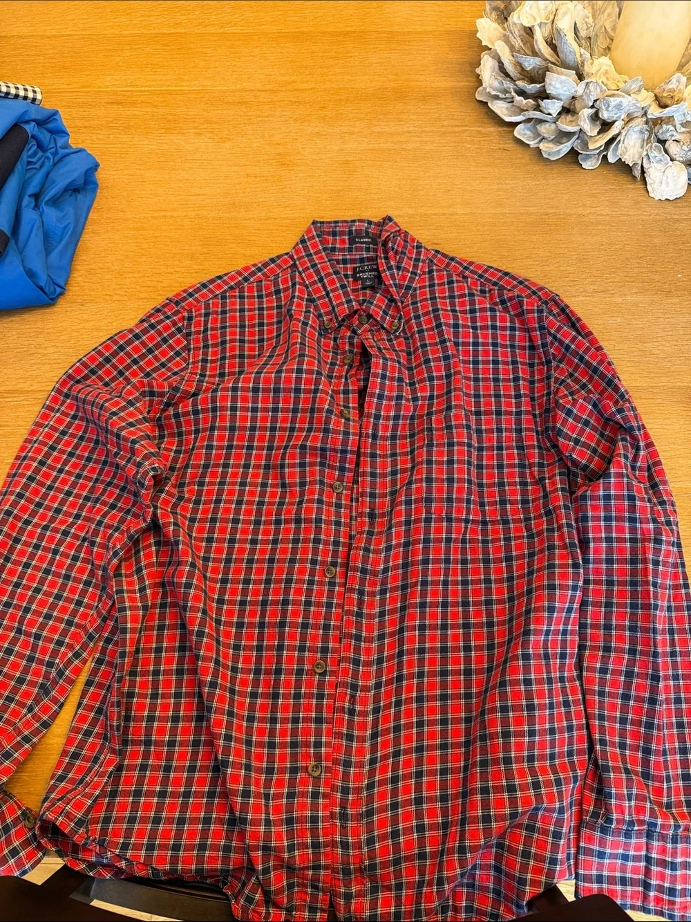 J. Crew Red and Black Plaid Button-Down Shirt